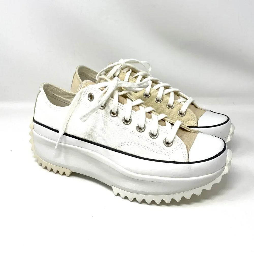 Converse Men 171895C Run Star Hike Ox Vintage White Egret Canvas Platform Sneake - Picture 3 of 10